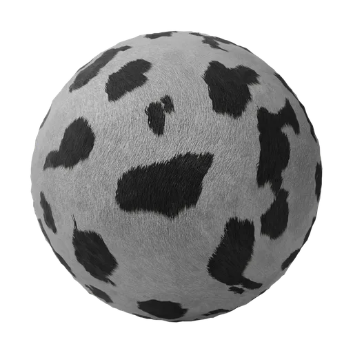 Faux Cow Printed Fur B&W