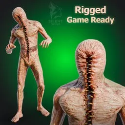 Toothy Horror Rigged Animated