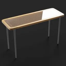"Discover the Long Display Table, a sleek and modern Swedish-inspired design made for Blender 3D. Featuring a wooden top, metal legs, and highly reflective surfaces, this 3D model is perfect for showcasing products in high-resolution product photos. Inspired by Weiwei and rendered in redshift, you'll love the depth blur and well-rendered details of this simple yet stunning table."