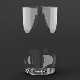 Detailed clear glass 3D model render, suitable for Blender, photorealistic shading, part of tableware set design.