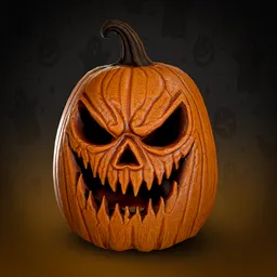 Scary Halloween pumpkin