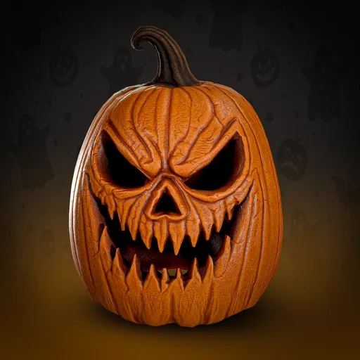 Scary Halloween pumpkin