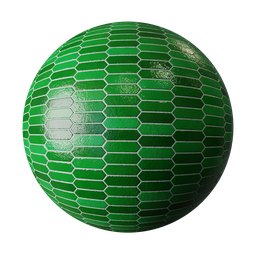 Elogated Diamond green Tiles