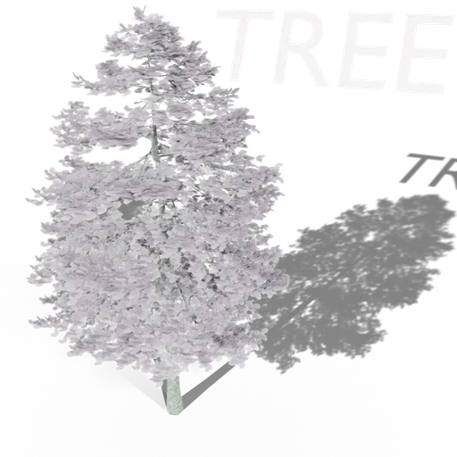 3D Dougles Fir model with snowy foliage for Blender winter scenes.