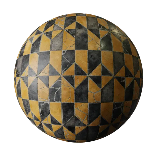 Damaged brown tiles