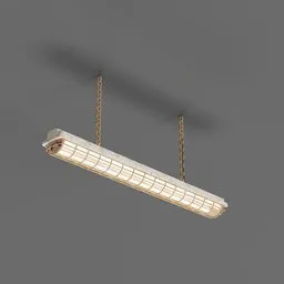 Fluorescent cealing lamp with chain
