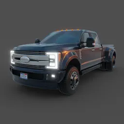 "Highly detailed 2017 Ford F450 truck model for Blender 3D, featuring two car paint options and a low-quality interior. Perfect for rendering and ideal for game assets in Unreal Engine 5 and Source Engine maps. Get this sought-after 3D character asset trending on Interfacelift and enhance your video game projects."