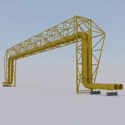 Industrial pipeline bridge old