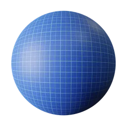 Seamless PBR material for 3D modeling in Blender featuring a blueprint-style grid pattern on a paper texture background.