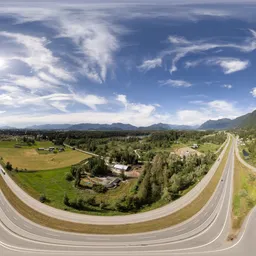 Aerial Highway Mountain Landscape Day