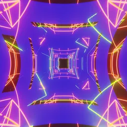 Wireframe abstract tunnel