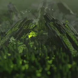 A Futuristic Forest Landscape