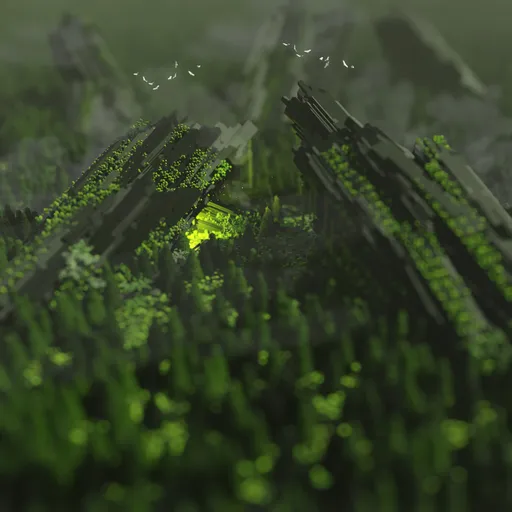 A Futuristic Forest Landscape