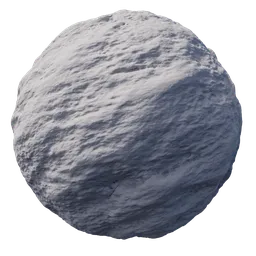 4K high-resolution PBR snow ground texture for 3D rendering in Blender, created with Substance Sampler.