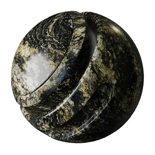 Obsidian Golden Vein Granite