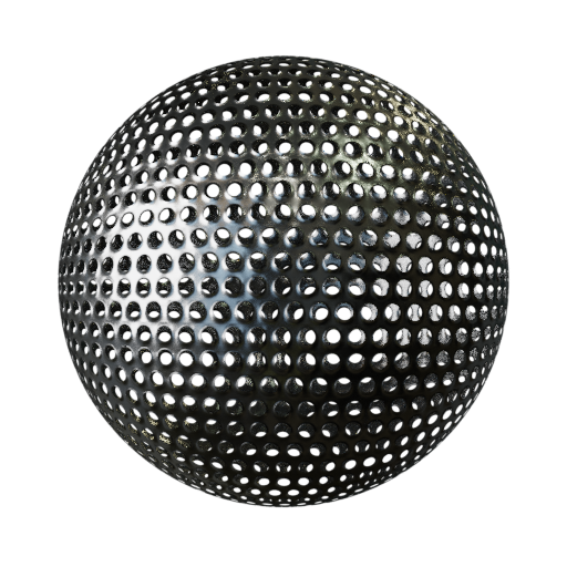 Round grating shiney | FREE tech materials | BlenderKit