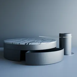 Simple round coffee table #1