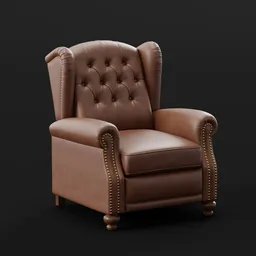 Classic Tufted Leather Armchair