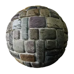 High-resolution Stone Wall 2K PBR material for realistic texturing in Blender 3D with seamless tiling and depth.