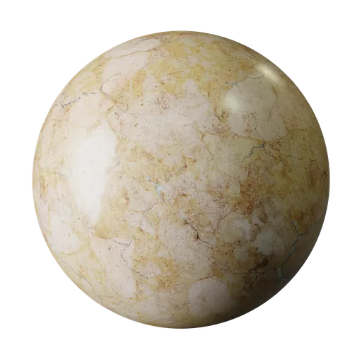 Cracked Peach and Cream Marble