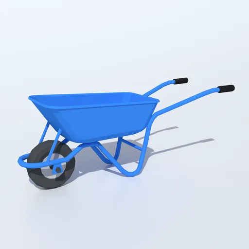 Low Poly Wheelbarrow