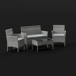 Grey Rattan Outdoor Set