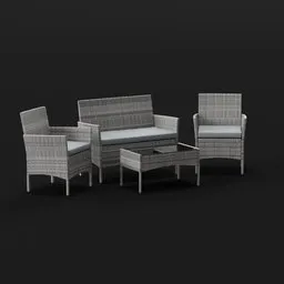 Grey Rattan Outdoor Set