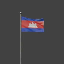 Cambodia Flag animation