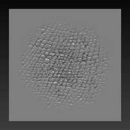 3D sculpt brush effect for reptilian skin texture, suitable for use in Blender, adds detailed leathery scales to models.