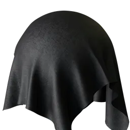 Plain Black Chenille