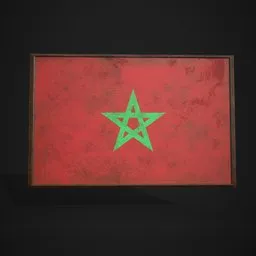 Morocco Flag Picture Frame