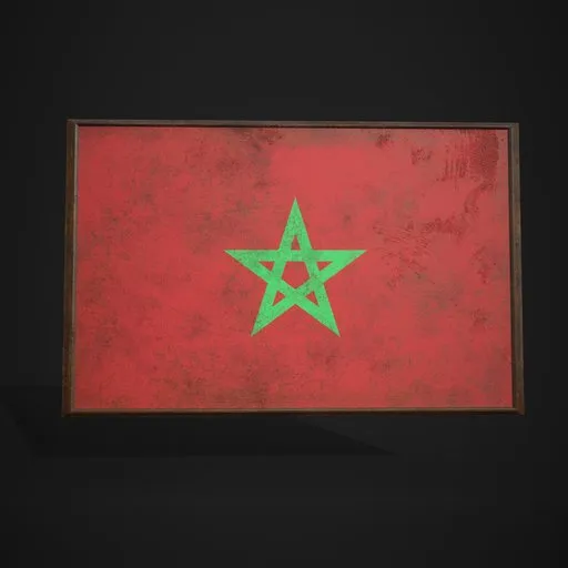 Morocco Flag Picture Frame