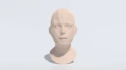 Low Poly Woman Head Base Mesh