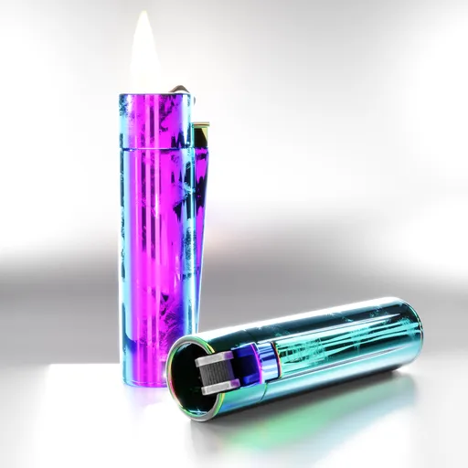 Realistic 3D-rendered metallic clippers with light reflection, designed in Blender.
