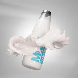 Milk bottle render