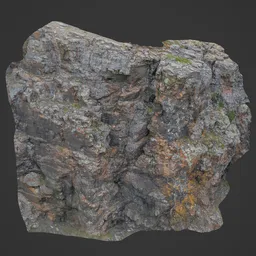 Rocky Cliff Photoscan Low Poly