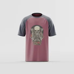 Skull and Moth Raglan T-Shirt