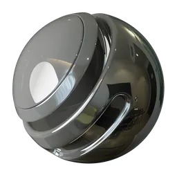 Highly customizable bimetallic gradient PBR material for Blender 3D with shifting colors, rim glow, and anisotropic texture.