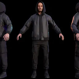 Streetwear Outfit Male Character
