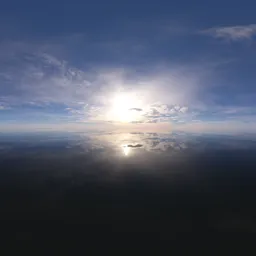 Cloudy Evening Sky over Ocean