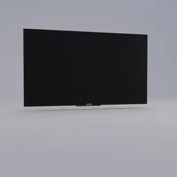 Modern flat-screen television 3D model, ideal for Blender rendering and animation.