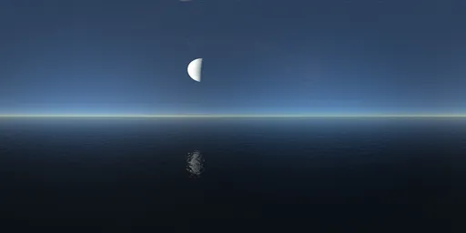 Night sky moon and stars