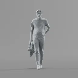 Lowpoly Male Walking