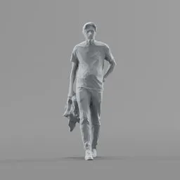 Lowpoly Male Walking