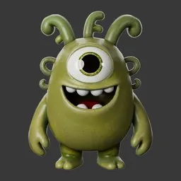 Funny alien (rigged)