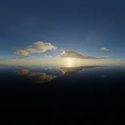 Cloudy Sunset Sky Ocean