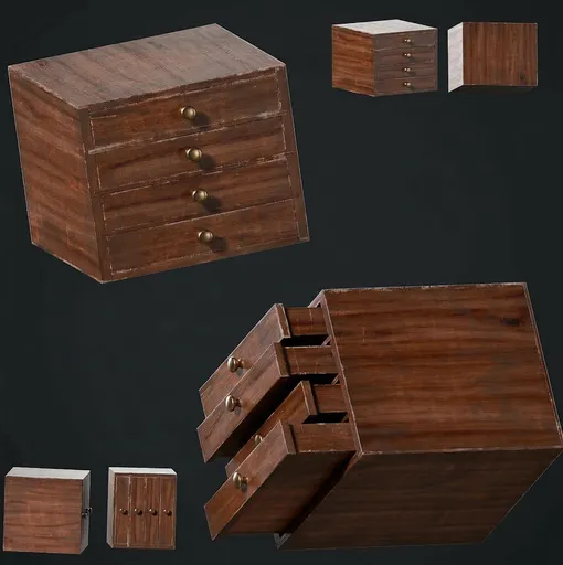 Vintage Wooden Drawer Box