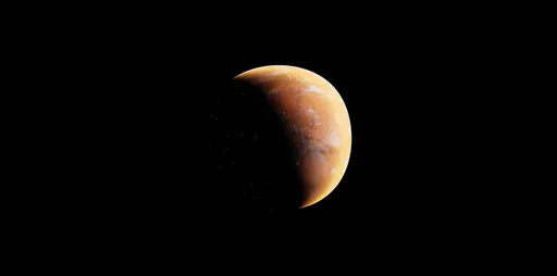 Realistic Orange Planet Atmosphere