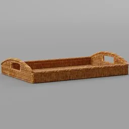 Bamboo and rattan food tray