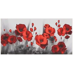 Vibrant red poppies 3D artwork for Blender, ideal for digital interior design renderings.